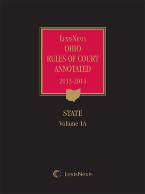 cover image of LexisNexis Ohio Rules of Court Annotated